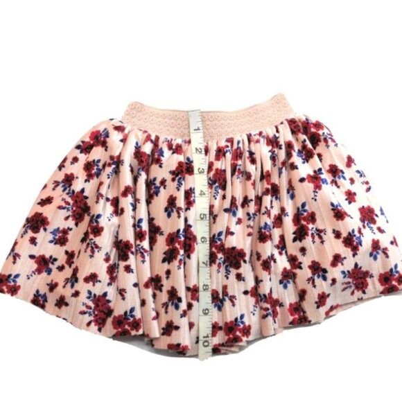 Pippa & Julie Little Toddler Girls Skirt Velvet Pink Floral Pleated Size 2T NWOT - Picture 5 of 8